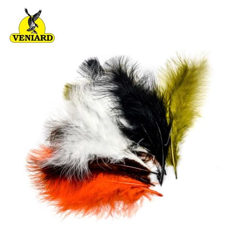 Veniard Turkey Marabou Feathers Fluorescent Pink Fly Tying Materials