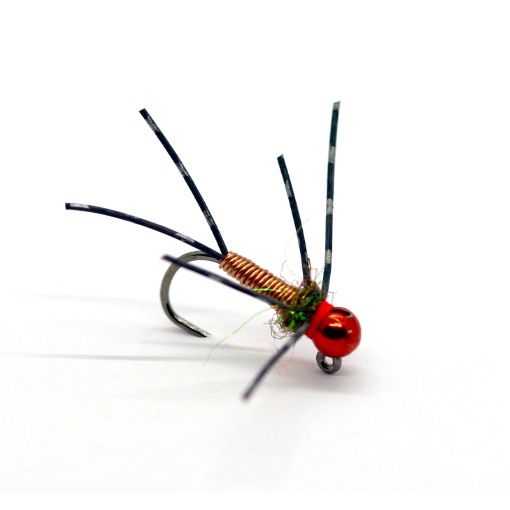 Copper John Rubberlegs - 3.8mm Metallic Red Tungsten