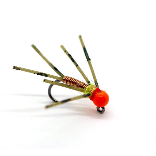 Copper John Rubberlegs - 4.0mm Fluo Orange Tungsten