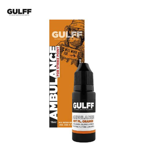 Gulff Ambulance Hot Fluoro Orange UV lakkefni - 15ml