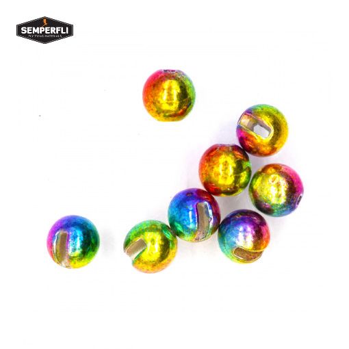 Semperfli Slotted Tungsten Beads - Rainbow