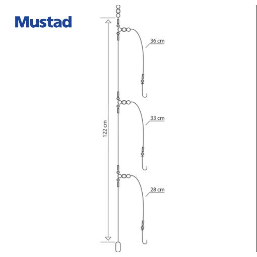 Mustad 3 öngla slóði