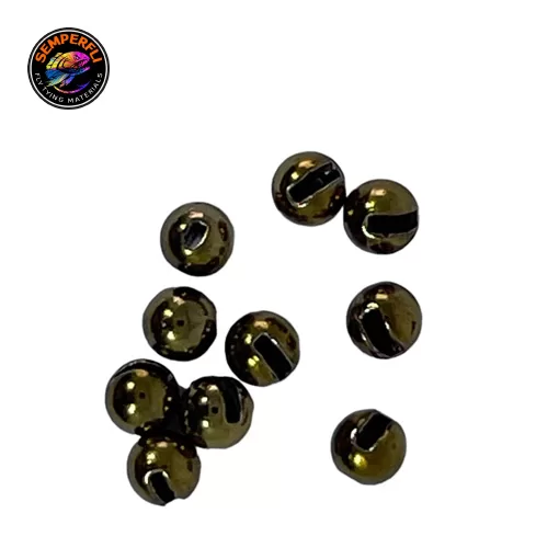 Semperfli Slotted Tungsten Beads - Olive