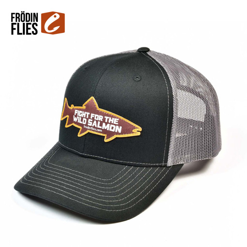 Frödin "Fight For The Wild Salmon" trucker derhúfa – Svört/Grá