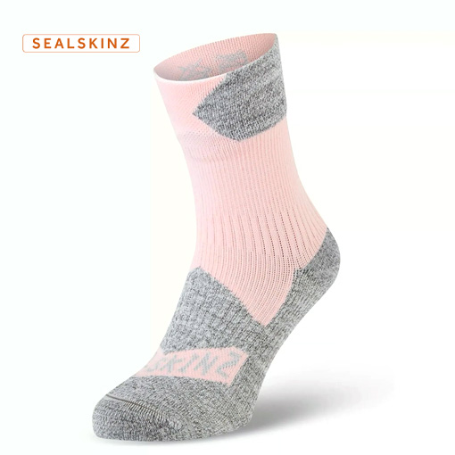 Sealskinz Bircham  - 100% vatnsheldir allra veðra ökklasokkar - Bleikir/Gráir