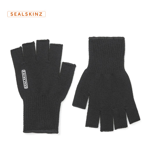 Sealskinz Thornham - Merínó fingravettlingar - Svartir