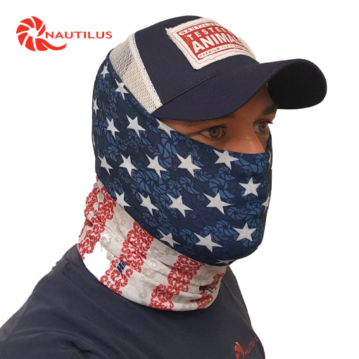 Hoo-rag Headover andlitsklútur - Nautilus/American flag