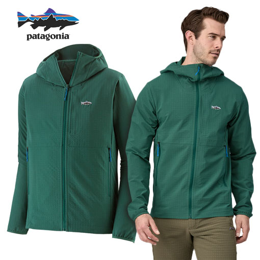 Patagonia R1® TechFace Fitz Roy Hettupeysa - Dökkgræn