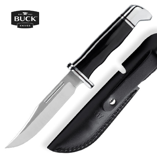 Buck Knifes 117 Brahma - Svart Phenolic handfang
