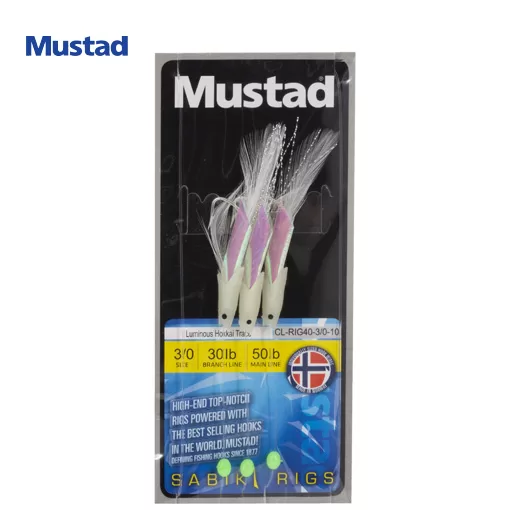 Mustad Luminous Hokkai slóði H3/0 ml50lb