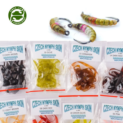 Siman Czech Nymph Skin 4mm - margir litir