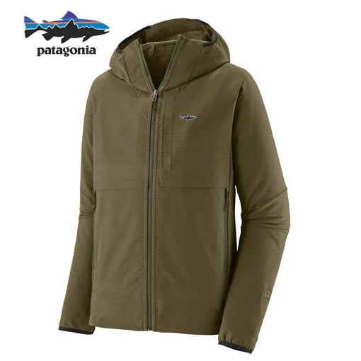 Patagonia R1 TechFace Fitz Roy Trout Hoody - Basin Green - Image 2