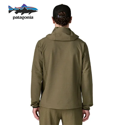 Patagonia R1 TechFace Fitz Roy Trout Hoody - Basin Green - Image 4