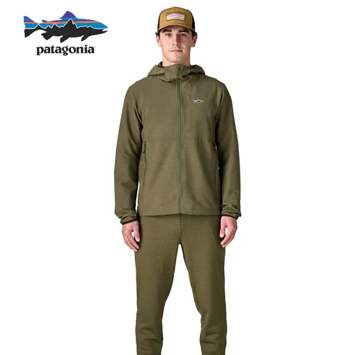 Patagonia R1 TechFace Fitz Roy Trout Hoody - Basin Green - Image 3