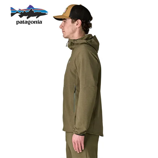 Patagonia R1 TechFace Fitz Roy Trout Hoody - Basin Green - Image 5