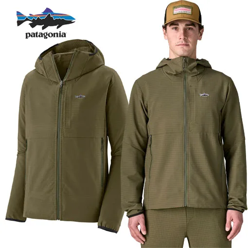 Patagonia R1 TechFace Fitz Roy Trout Hoody - Basin Green